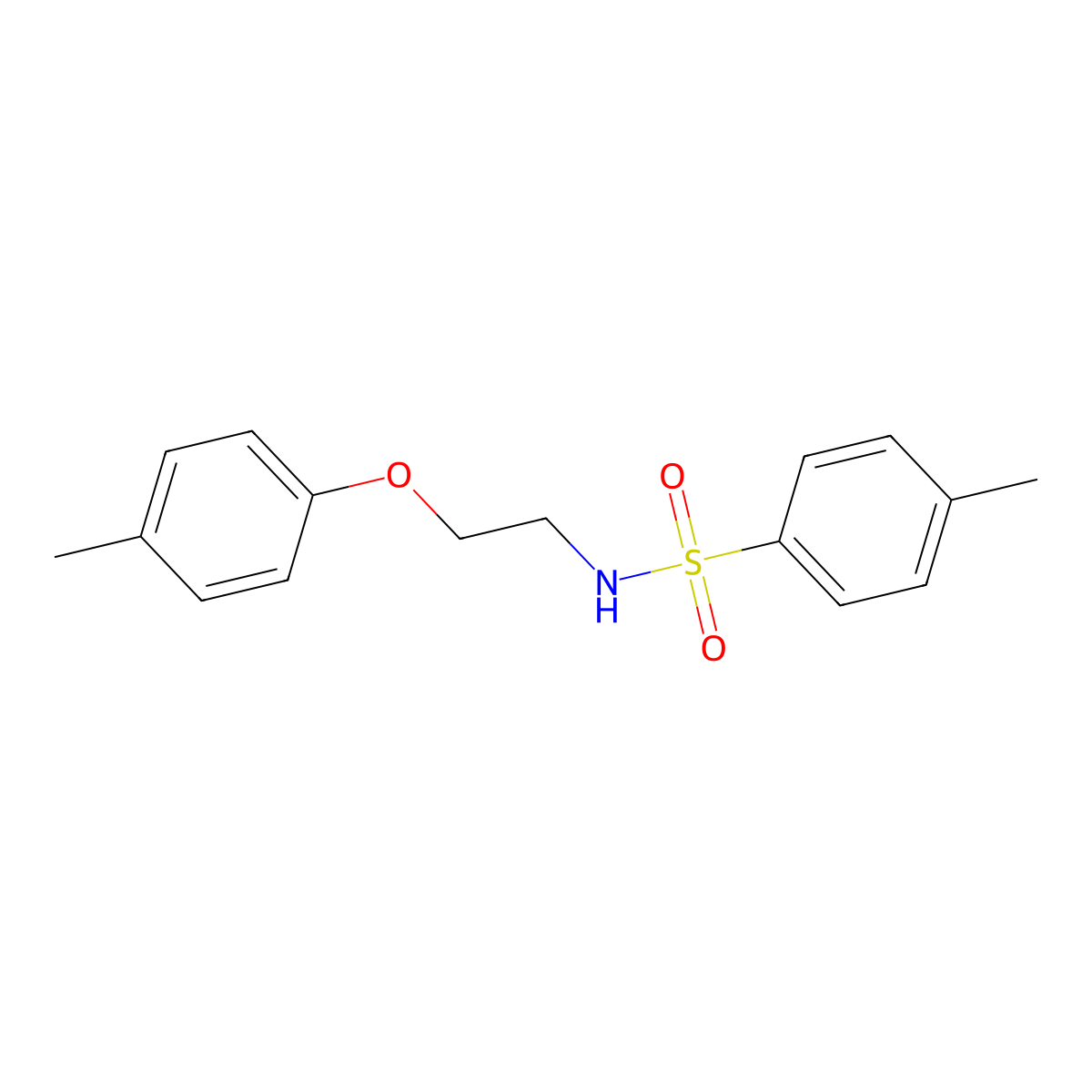 4-methyl-N-[2-(4-methylphenoxy)ethyl]benzenesulfonamide molecular structure, CAS 459218-19-0