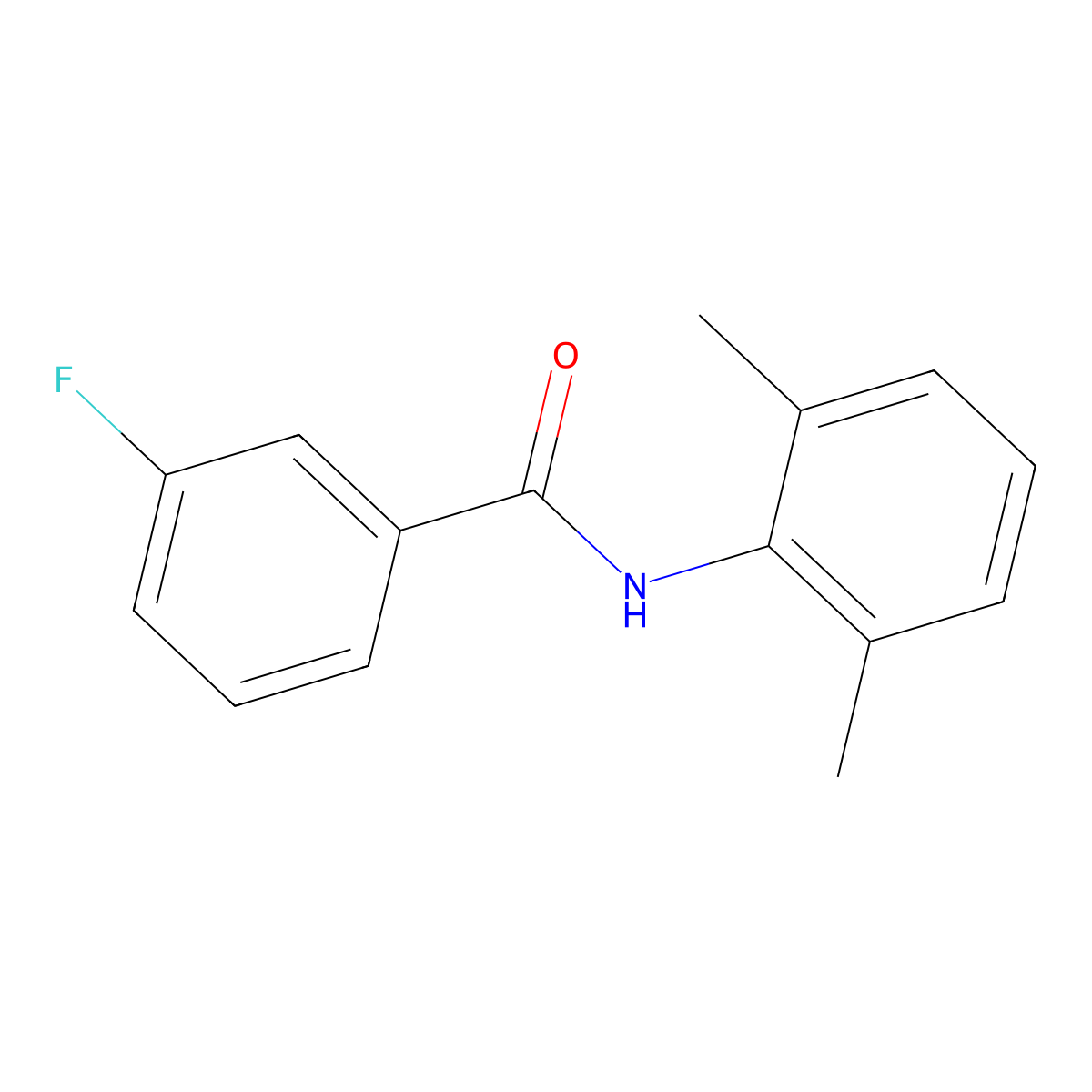 N-(2,6-dimethylphenyl)-3-fluorobenzamide molecular structure, CAS 459219-00-2