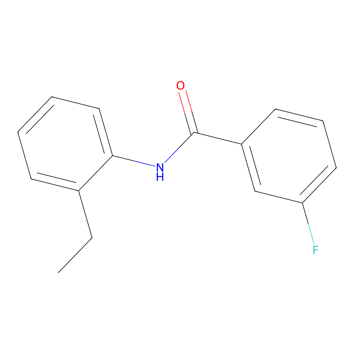 N-(2-ethylphenyl)-3-fluorobenzamide molecular structure, CAS 459219-02-4