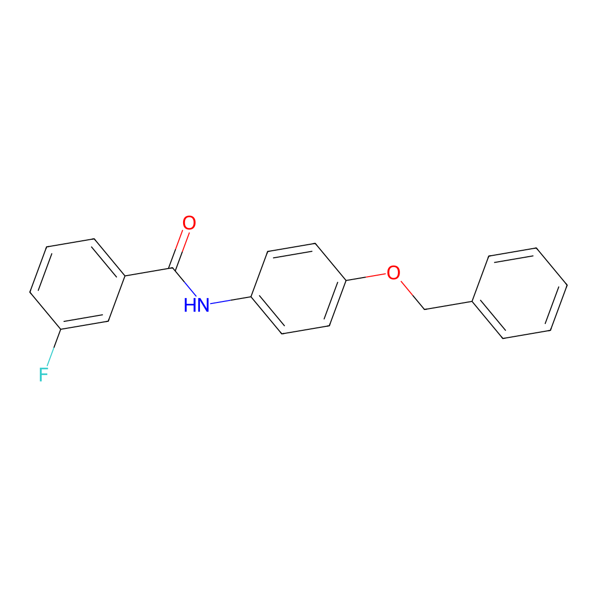 N-[4-(benzyloxy)phenyl]-3-fluorobenzamide molecular structure, CAS 459219-08-0