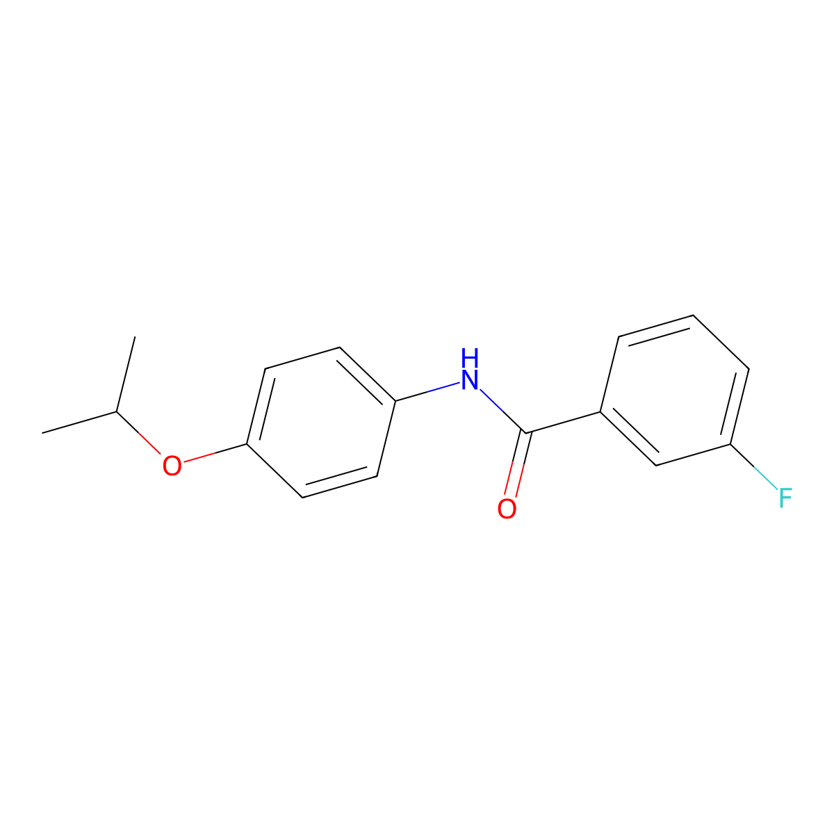 3-fluoro-N-(4-isopropoxyphenyl)benzamide molecular structure, CAS 459219-10-4