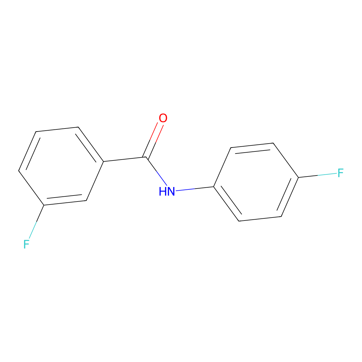 3-fluoro-N-(4-fluorophenyl)benzamide molecular structure, CAS 459219-30-8