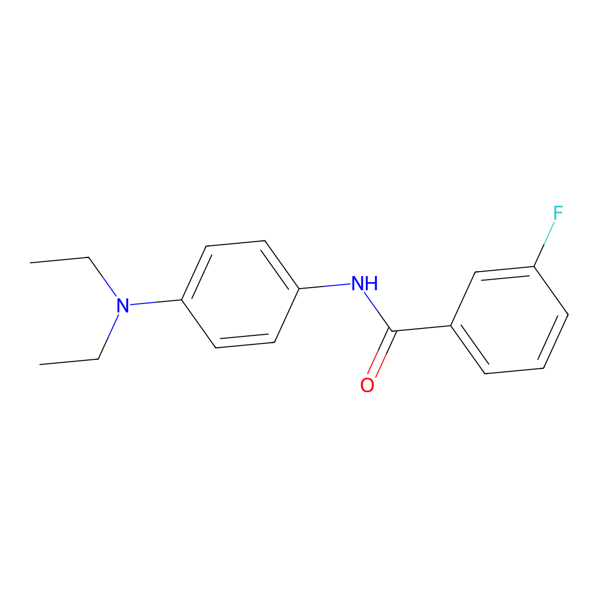 N-[4-(diethylamino)phenyl]-3-fluorobenzamide molecular structure, CAS 459219-56-8