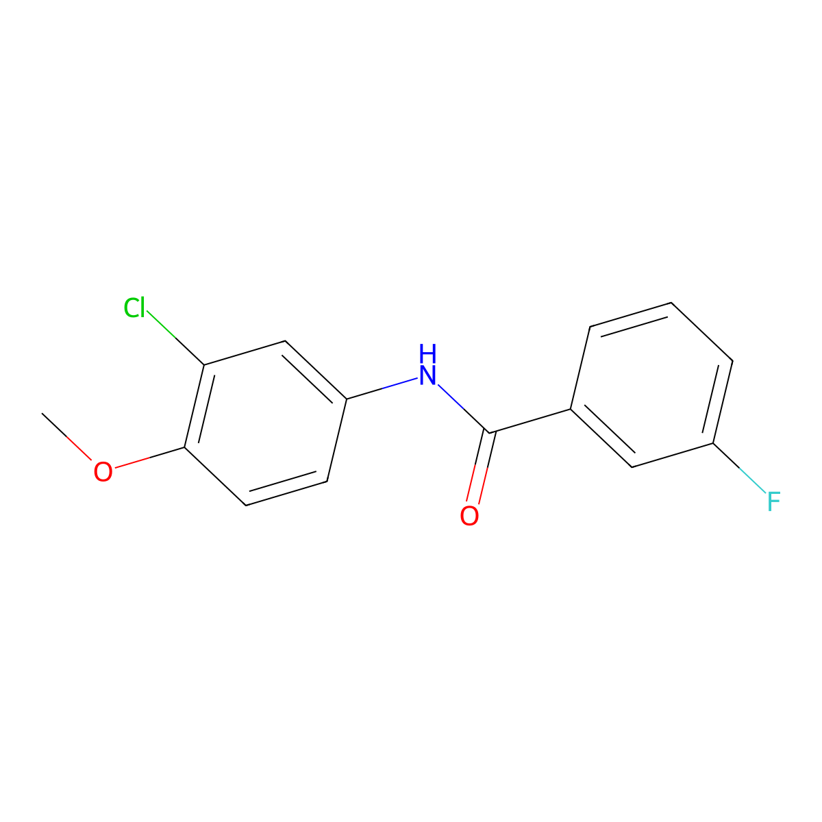 N-(3-chloro-4-methoxyphenyl)-3-fluorobenzamide molecular structure, CAS 459219-60-4
