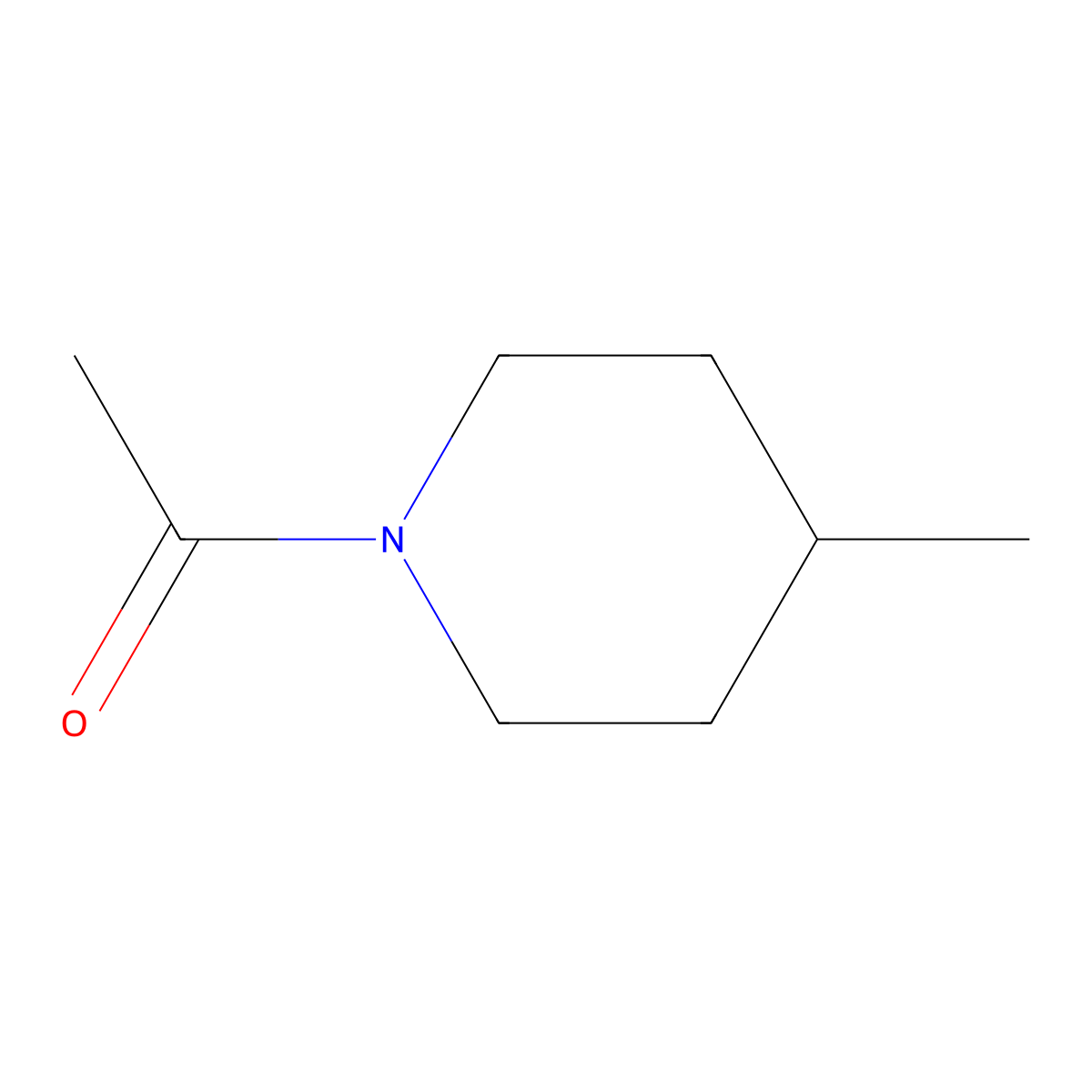 1-Acetyl-4-methylpiperidine molecular structure, CAS 4593-17-3
