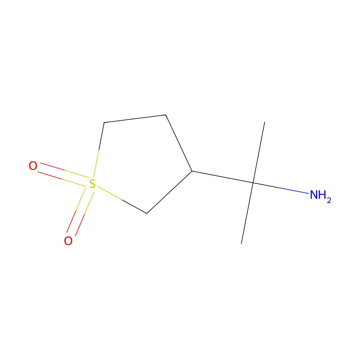 3-(2-Aminopropan-2-yl)tetrahydrothiophene 1,1-dioxide molecular structure, CAS 45936-76-3