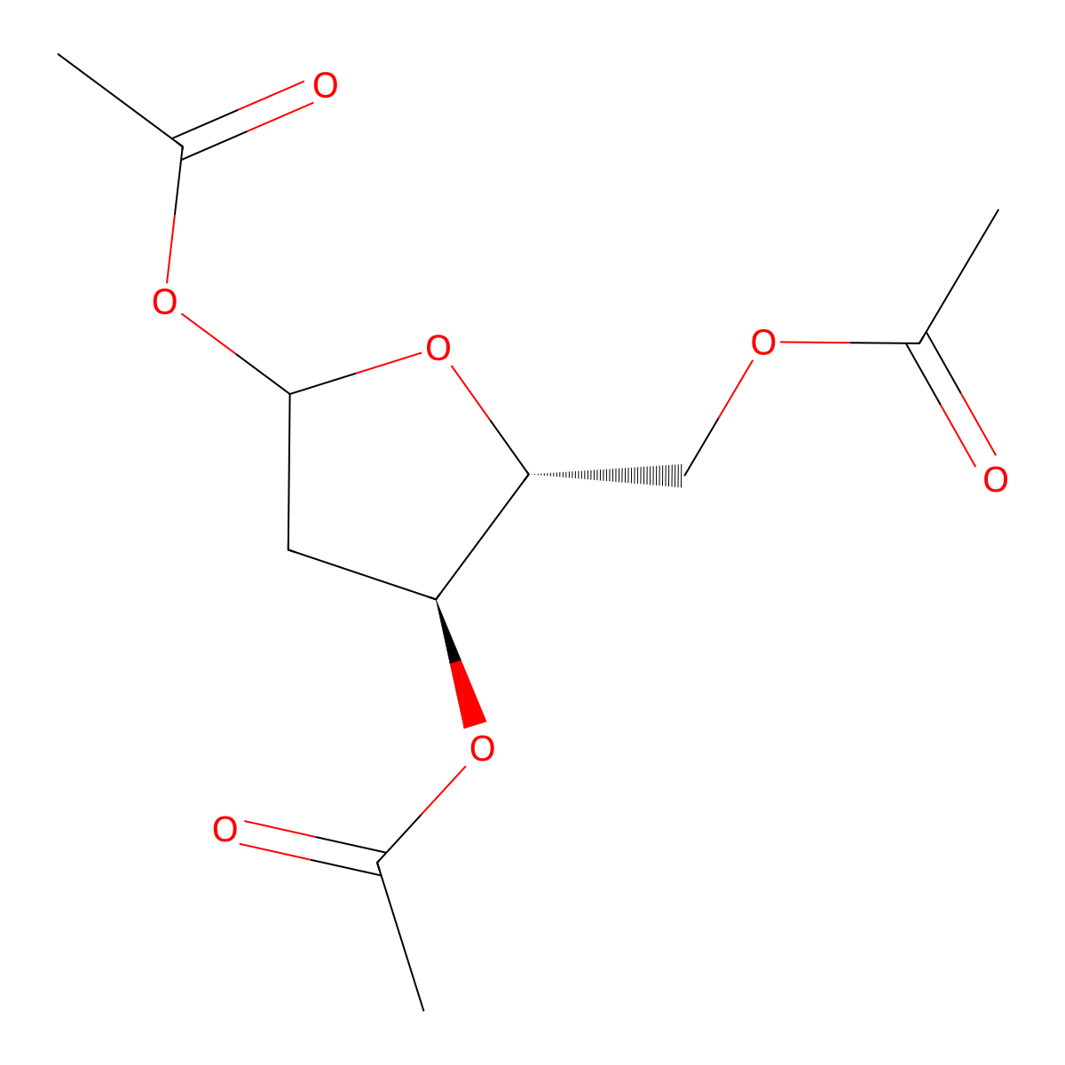 1,3,5-Tri-O-acetyl-2-deoxy-D-erythro-pentofuranose molecular structure, CAS 4594-52-9