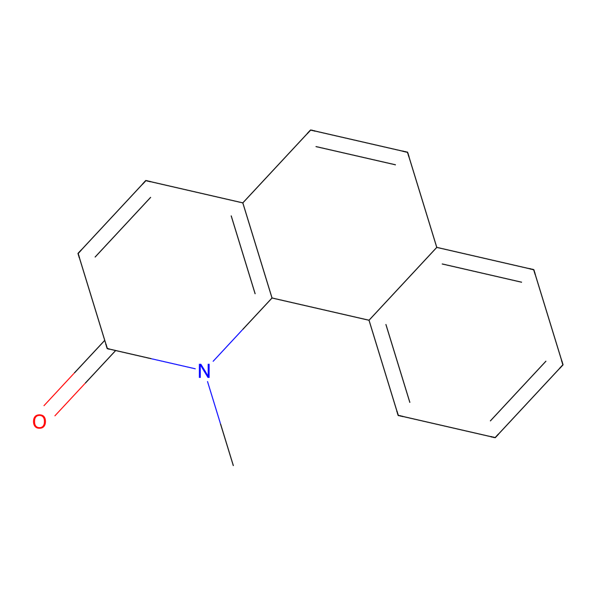 1-Methylbenzo[h]quinolin-2-one molecular structure, CAS 4594-75-6