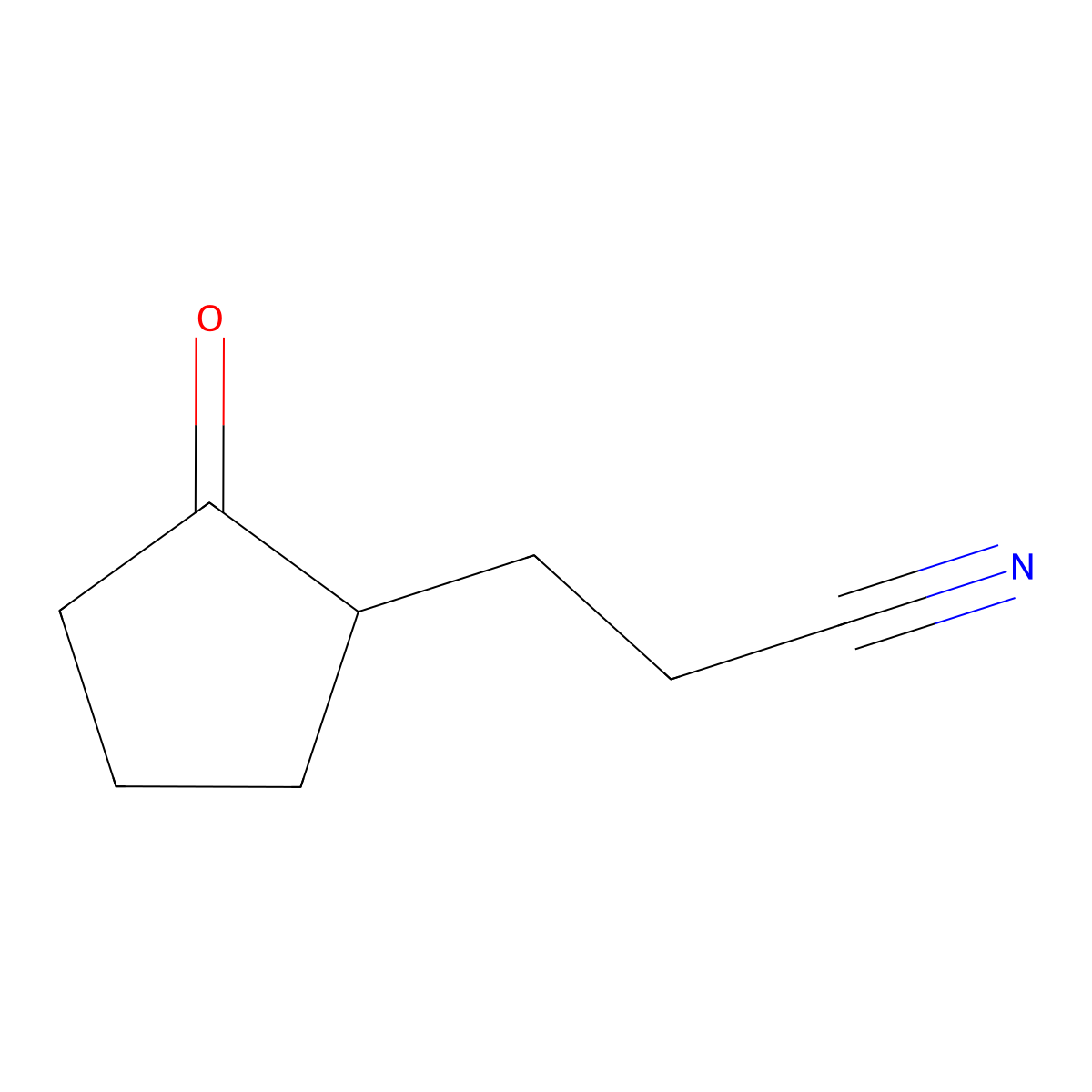 3-(2-Oxocyclopentyl)propanenitrile molecular structure, CAS 4594-77-8