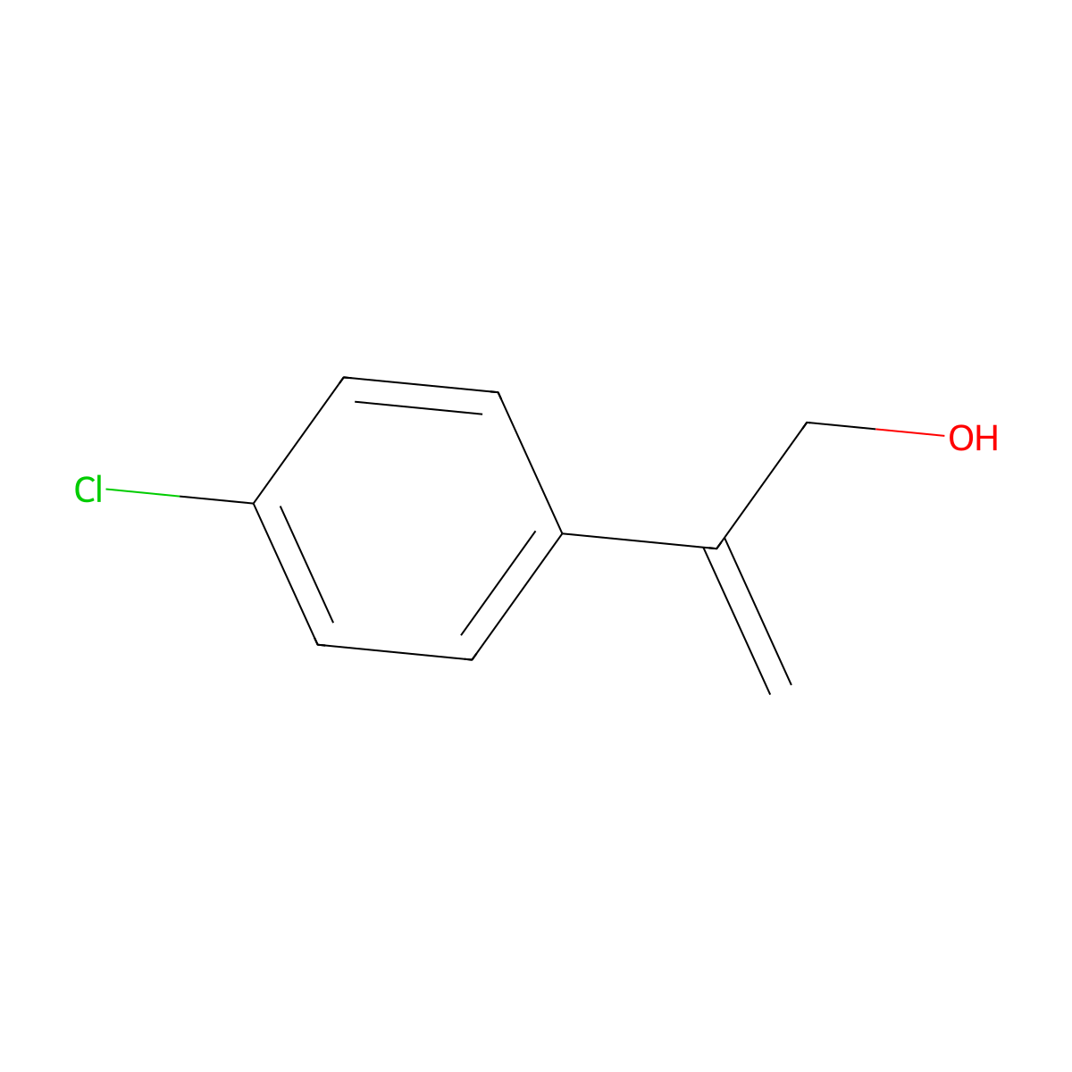 2-(4-Chlorophenyl)prop-2-en-1-ol molecular structure, CAS 45941-96-6
