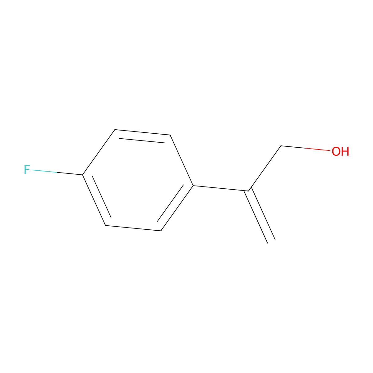 2-(4-Fluorophenyl)prop-2-en-1-ol molecular structure, CAS 45941-97-7