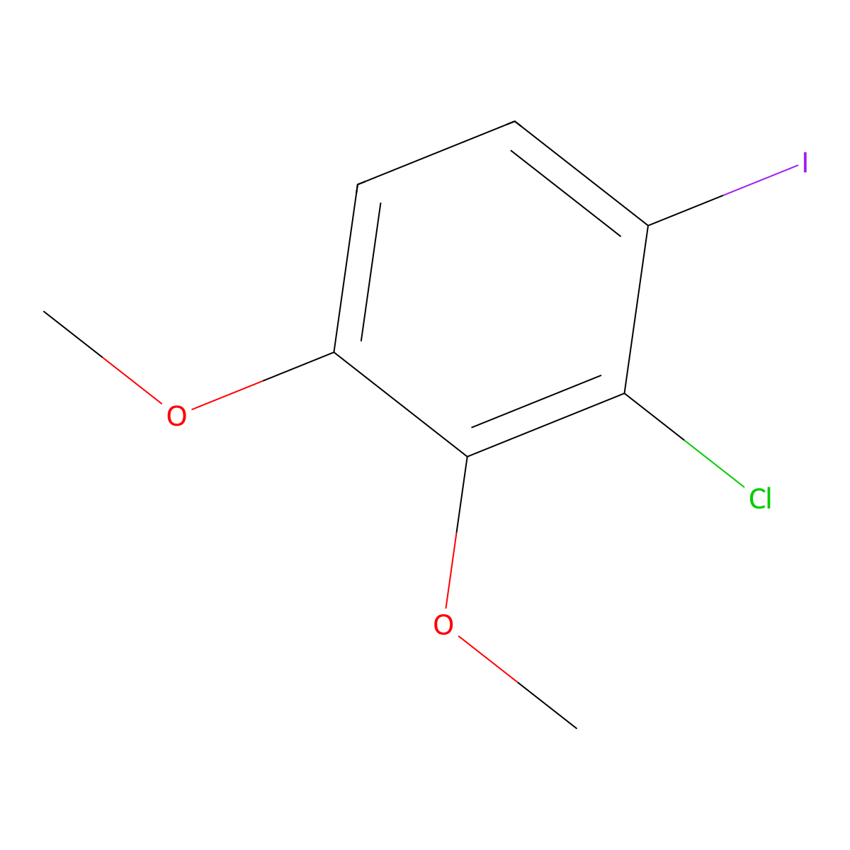 1-Chloro-2,3-dimethoxy-6-iodobenzene molecular structure, CAS 459410-39-0