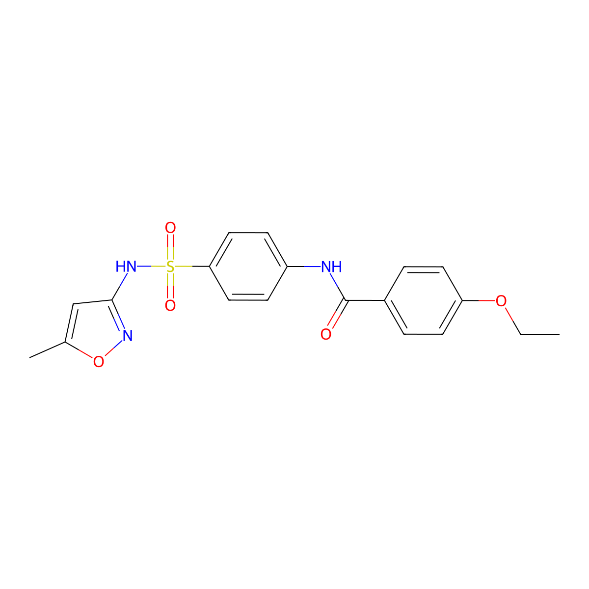 4-ethoxy-N-(4-(N-(5-methylisoxazol-3-yl)sulfamoyl)phenyl)benzamide molecular structure, CAS 459415-63-5