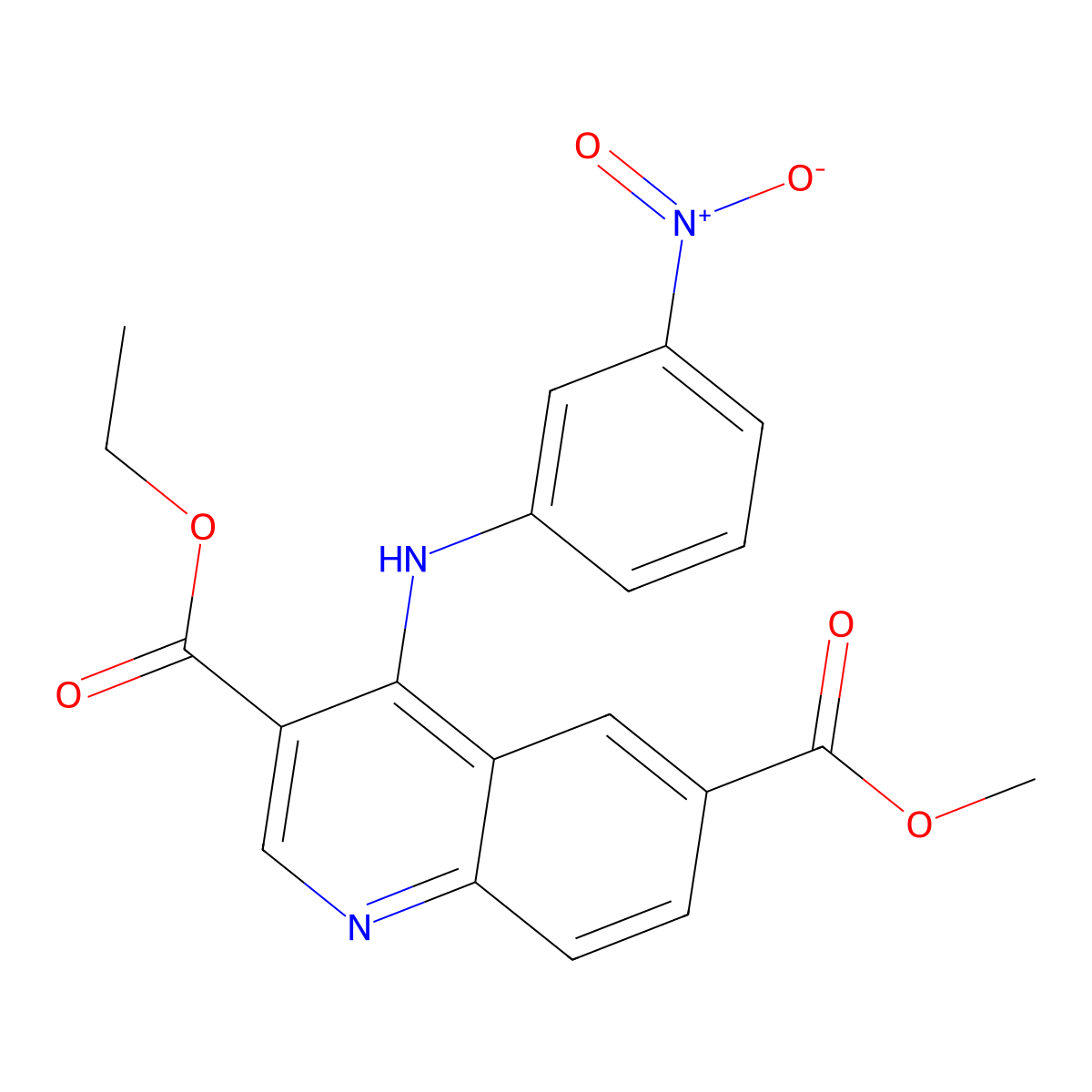 3-Ethyl 6-methyl 4-{3-nitroanilino}-3,6-quinolinedicarboxylate molecular structure, CAS 459417-19-7