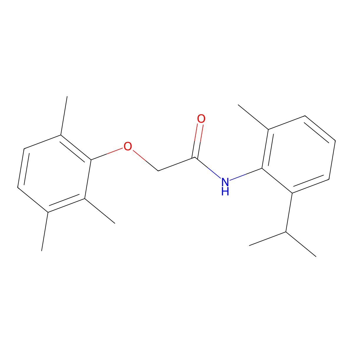 N-[2-methyl-6-(propan-2-yl)phenyl]-2-(2,3,6-trimethylphenoxy)acetamide molecular structure, CAS 459417-52-8