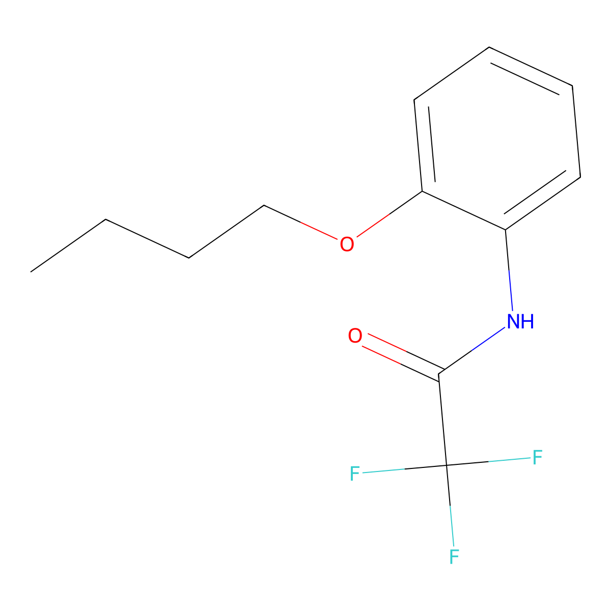 N-(2-butoxyphenyl)-2,2,2-trifluoroacetamide molecular structure, CAS 459417-82-4