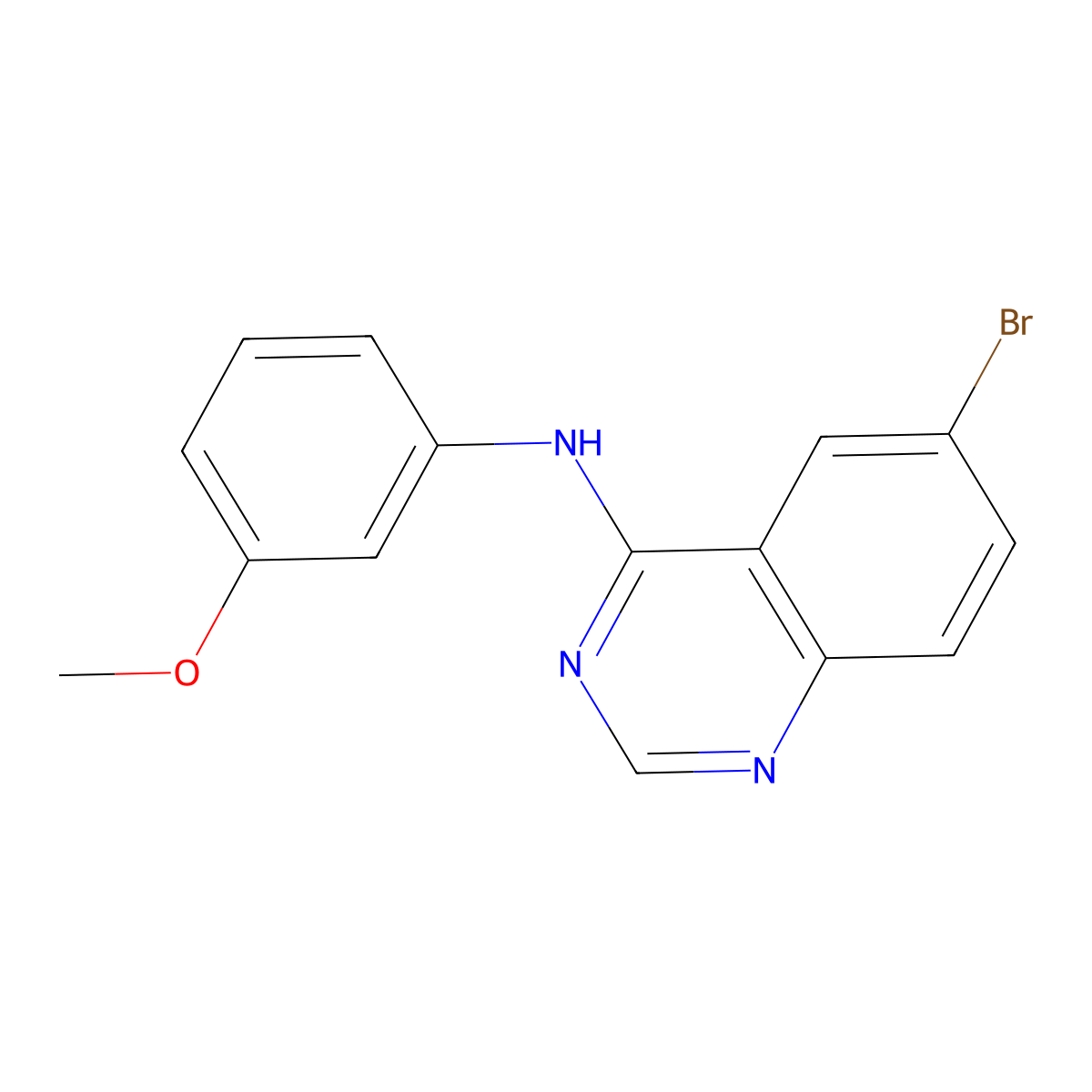 6-bromo-N-(3-methoxyphenyl)quinazolin-4-amine molecular structure, CAS 459418-70-3