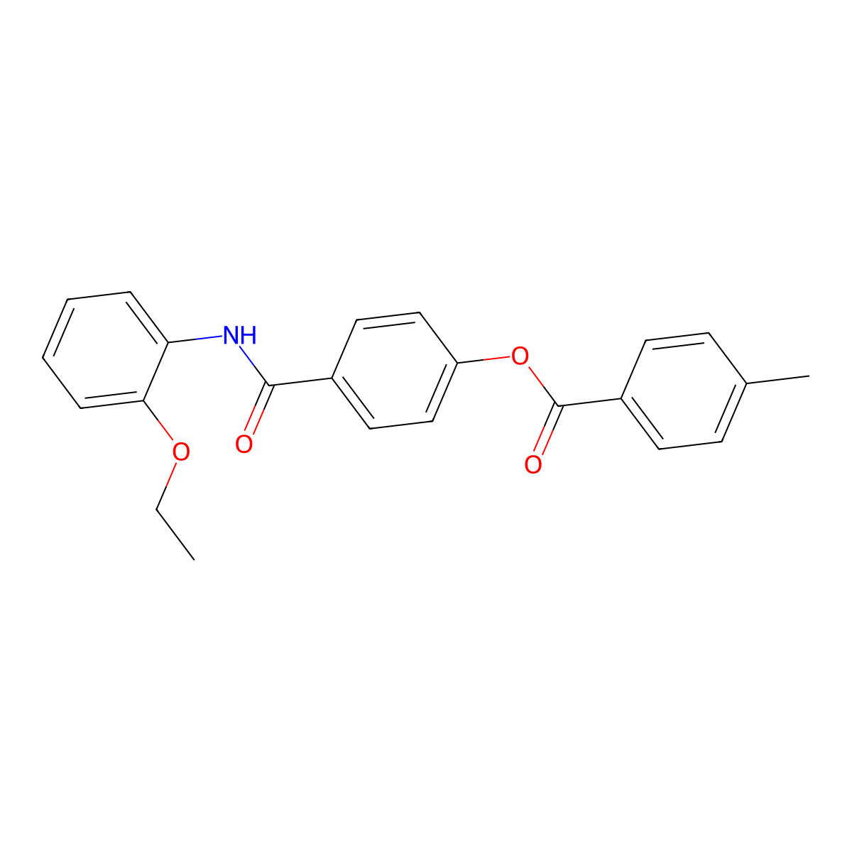 4-((2-Ethoxyphenyl)carbamoyl)phenyl 4-methylbenzoate molecular structure, CAS 459419-12-6