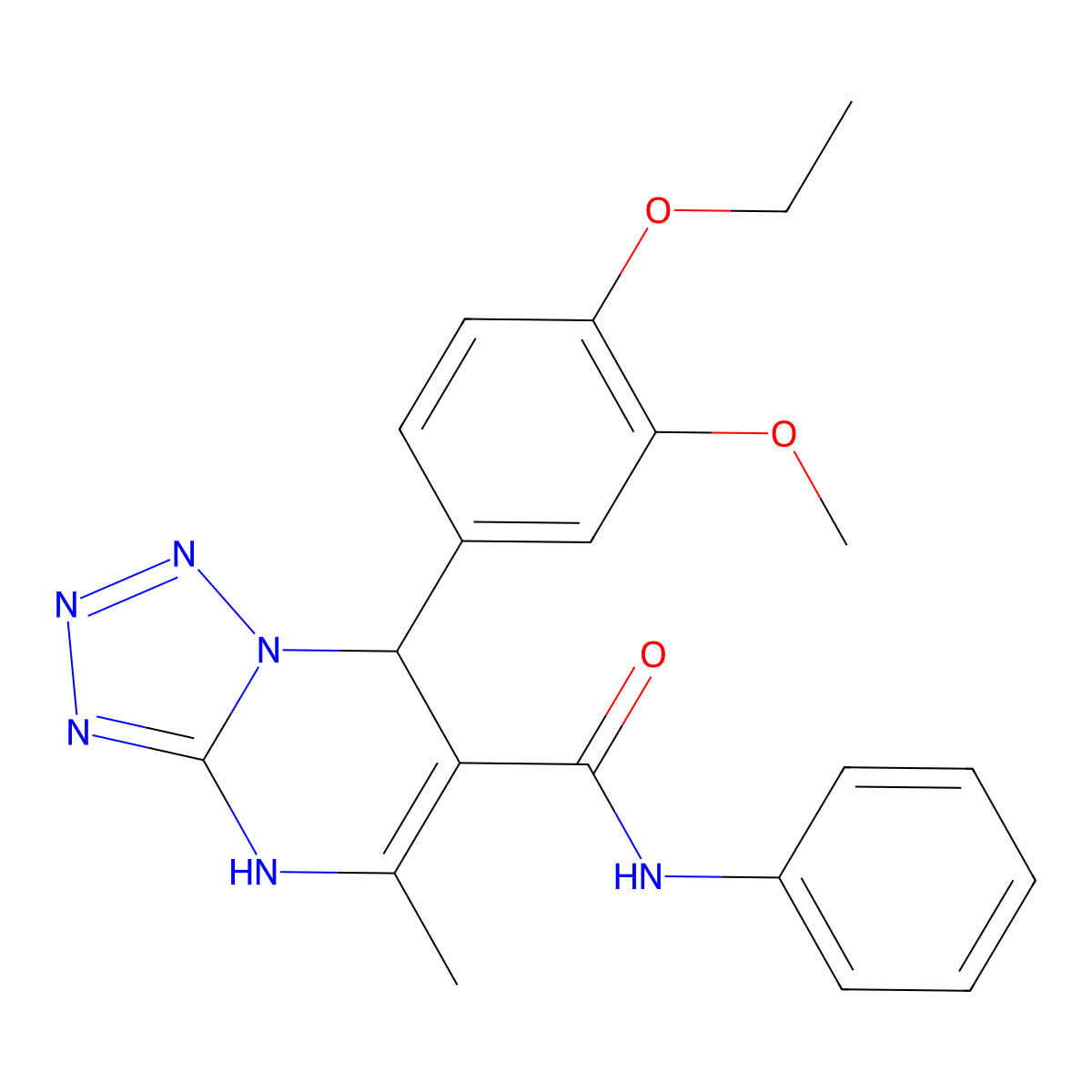7-(4-ethoxy-3-methoxyphenyl)-5-methyl-N-phenyl-4,7-dihydrotetrazolo[1,5-a]pyrimidine-6-carboxamide molecular structure, CAS 459419-43-3