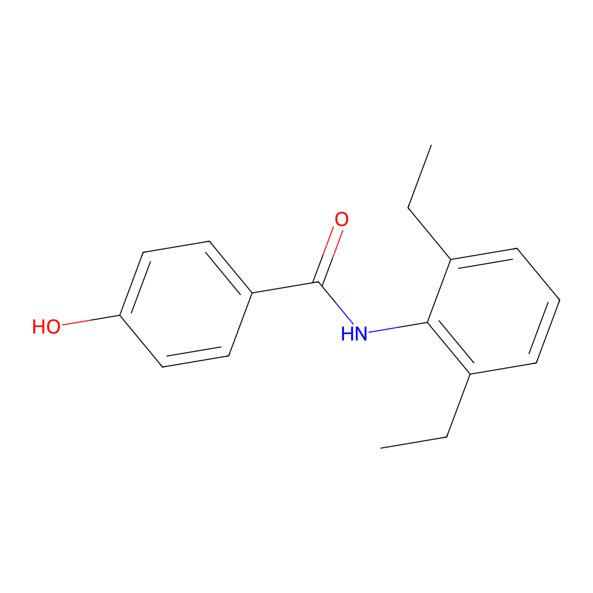 N-(2,6-diethylphenyl)-4-hydroxybenzamide molecular structure, CAS 459419-71-7