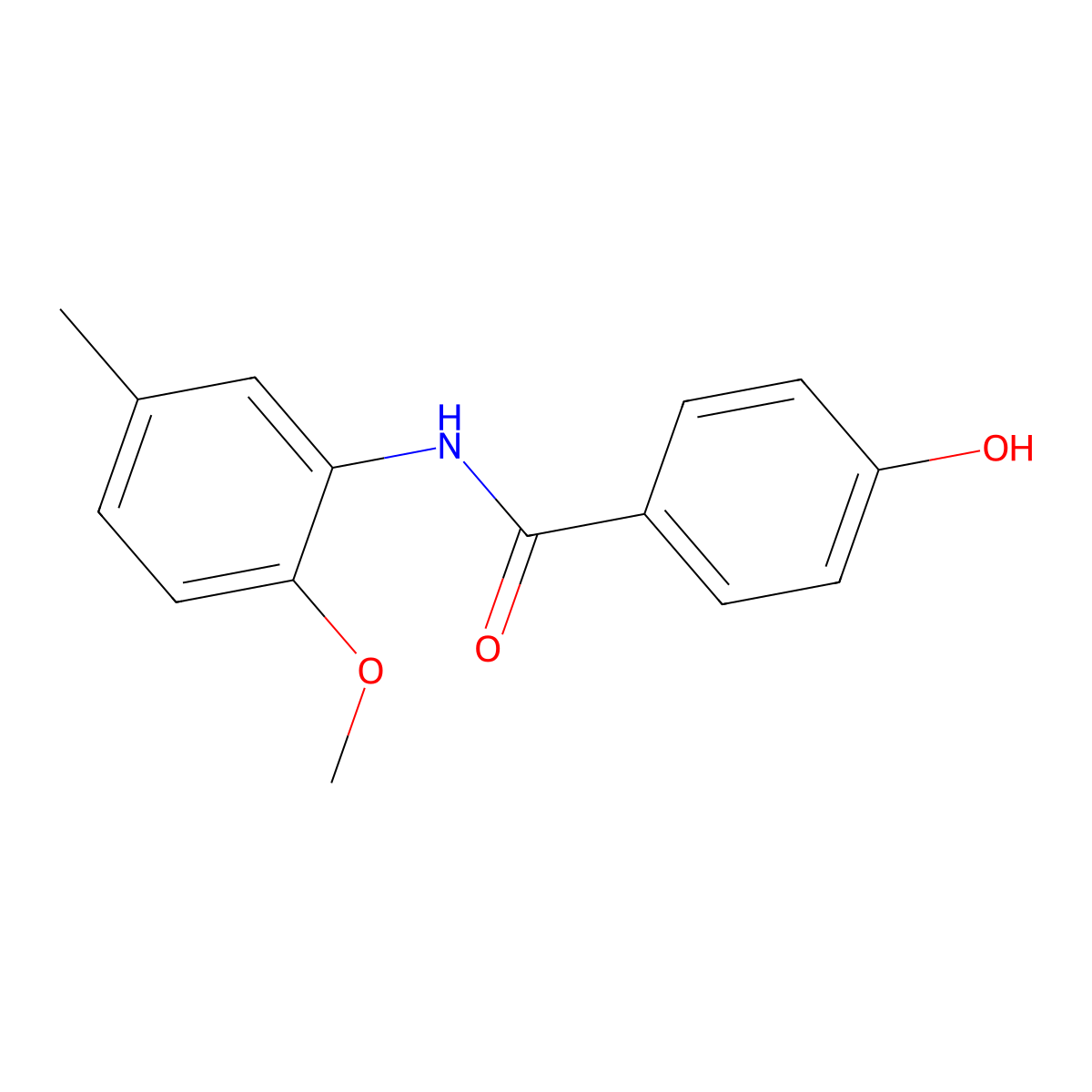 4-hydroxy-N-(2-methoxy-5-methylphenyl)benzamide molecular structure, CAS 459419-74-0
