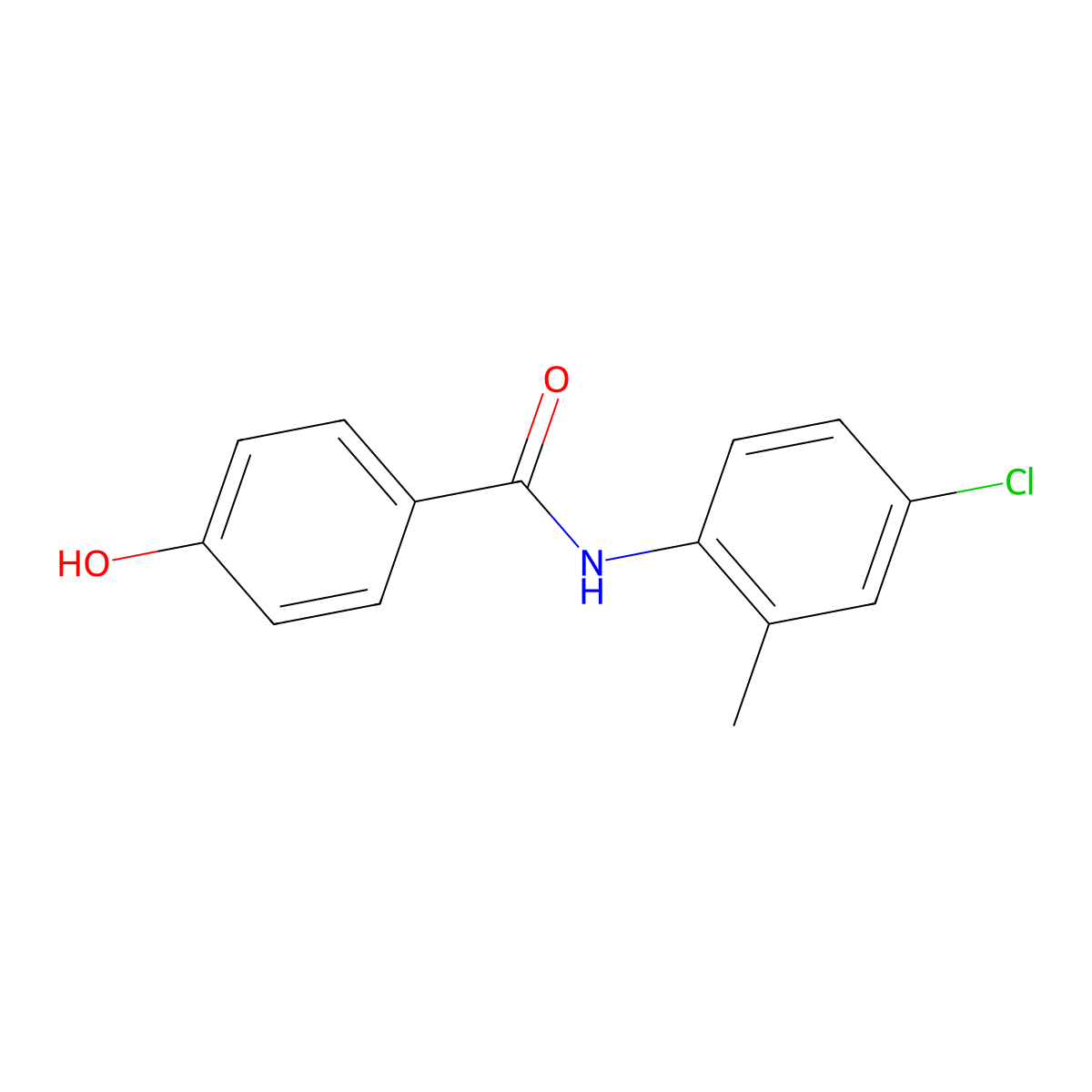N-(4-chloro-2-methylphenyl)-4-hydroxybenzamide molecular structure, CAS 459419-75-1