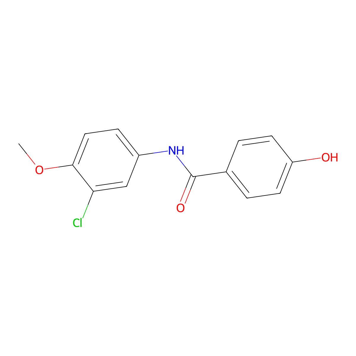 N-(3-chloro-4-methoxyphenyl)-4-hydroxybenzamide molecular structure, CAS 459419-76-2