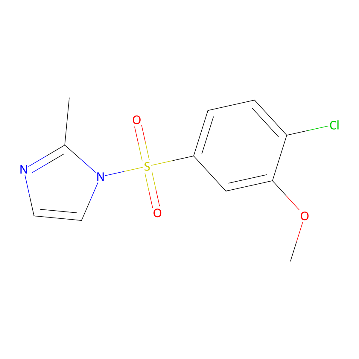 1-(4-Chloro-3-methoxyphenyl)sulfonyl-2-methylimidazole molecular structure, CAS 459422-32-3