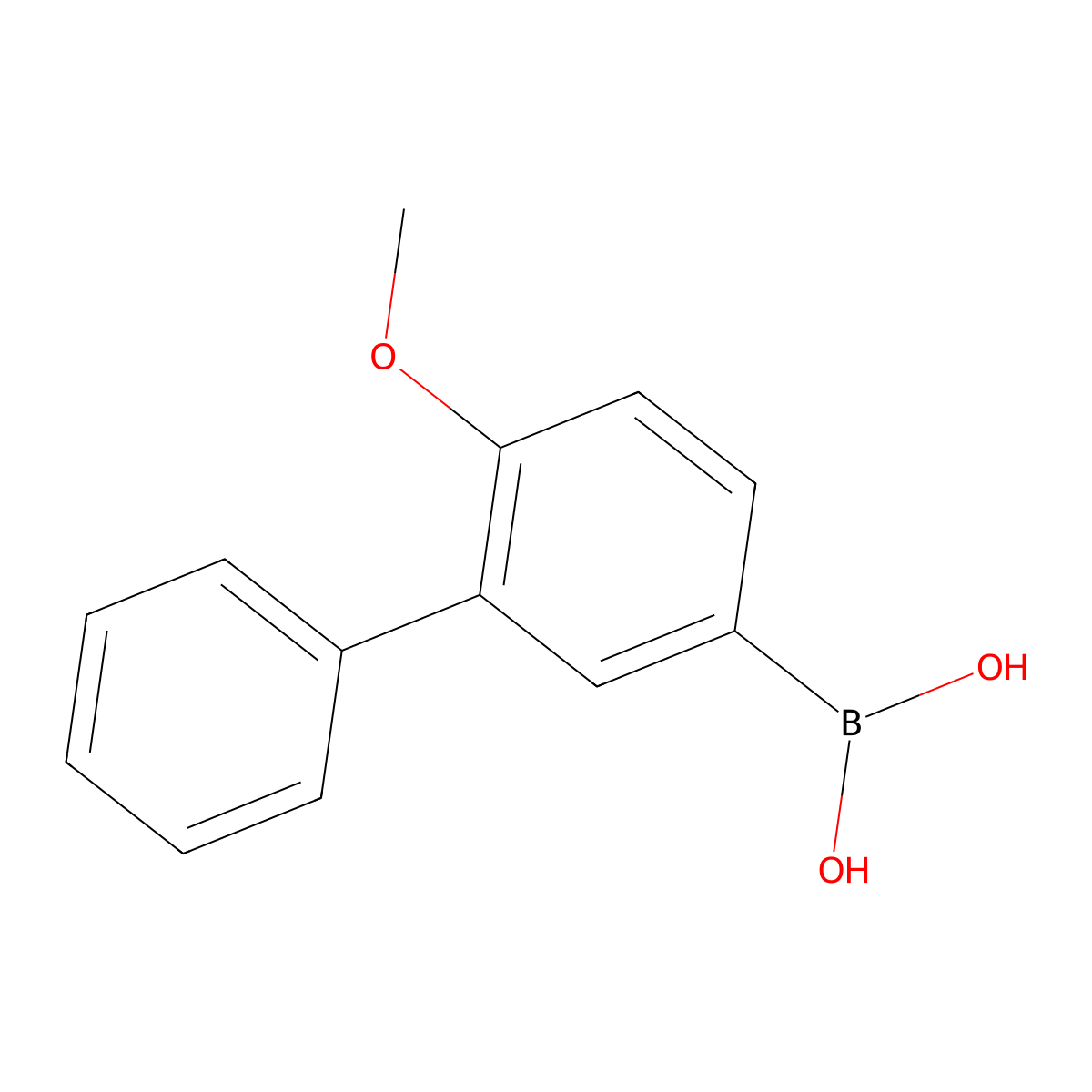 (4-Methoxy-3-phenylphenyl)boronic acid molecular structure, CAS 459423-16-6