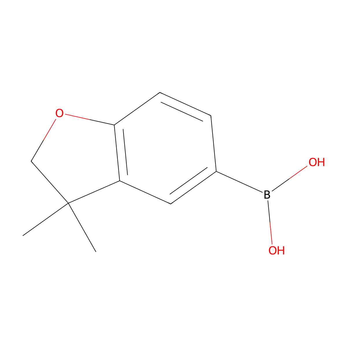 (3,3-Dimethyl-2,3-dihydrobenzofuran-5-yl)boronic acid molecular structure, CAS 459423-19-9