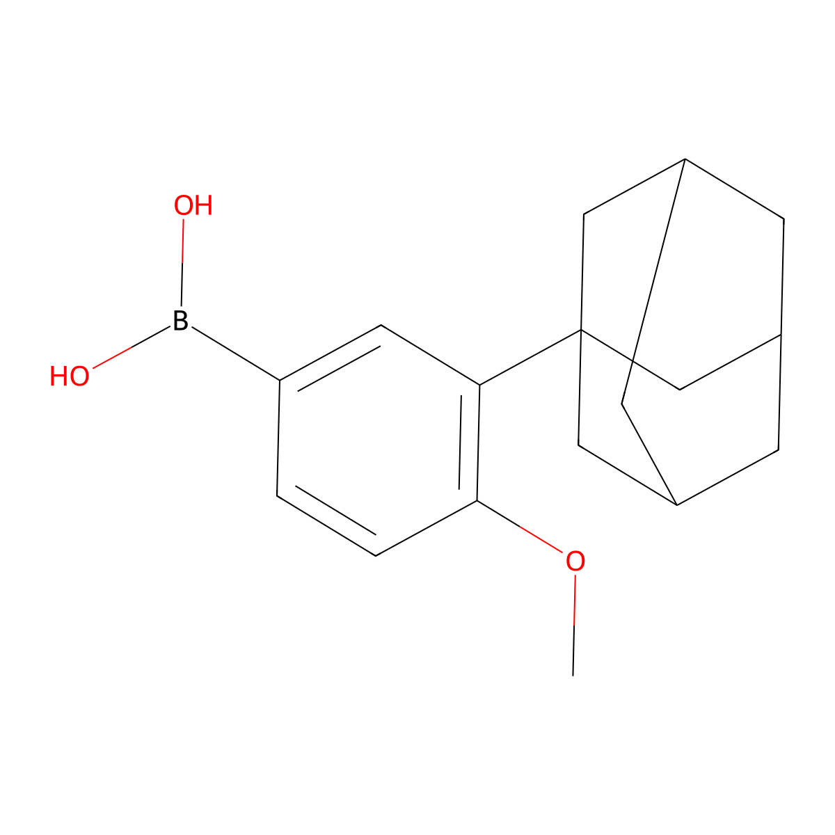 3-(1-Adamantyl)-4-methoxyphenylboronic acid molecular structure, CAS 459423-32-6