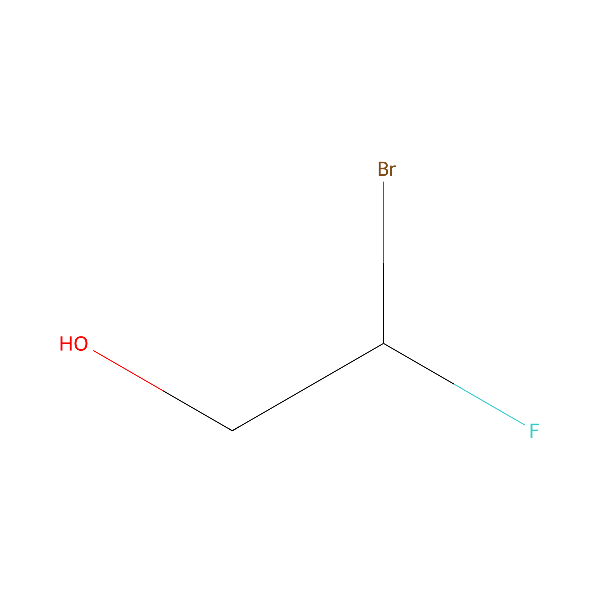 2-Bromo-2-fluoroethan-1-ol molecular structure, CAS 459424-41-0