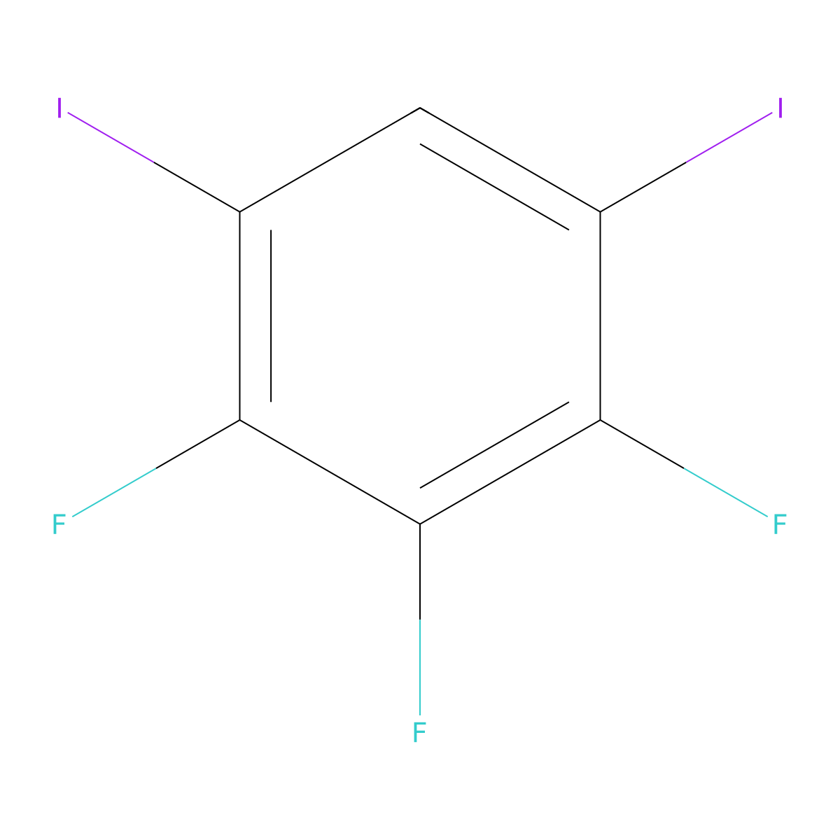 2,3,4-Trifluoro-1,5-diiodobenzene molecular structure, CAS 459425-36-6