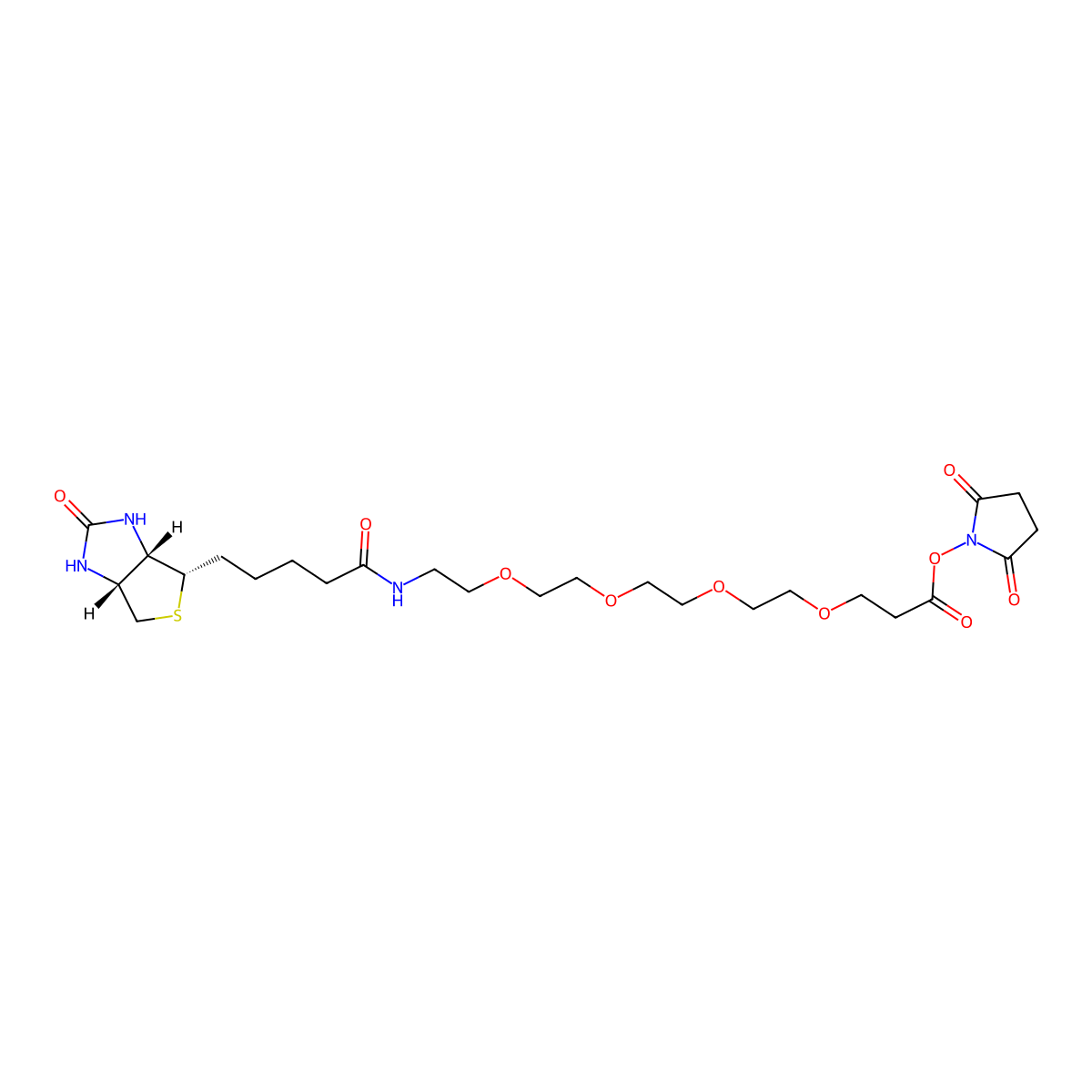 Biotin-PEG4-NHS ester molecular structure, CAS 459426-22-3