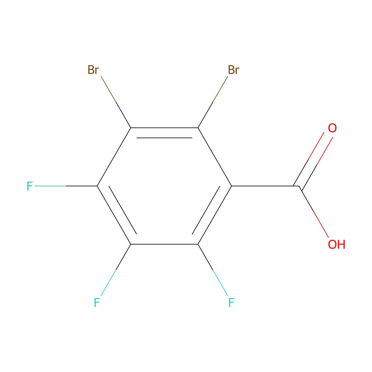 2,3-Dibromo-4,5,6-trifluorobenzoic acid molecular structure, CAS 459427-93-1