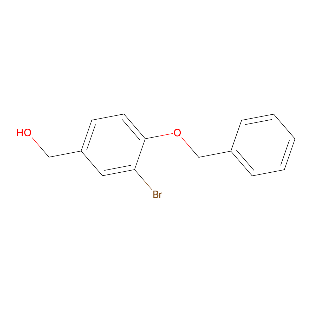 [4-(Benzyloxy)-3-bromophenyl]methanol molecular structure, CAS 459430-90-1