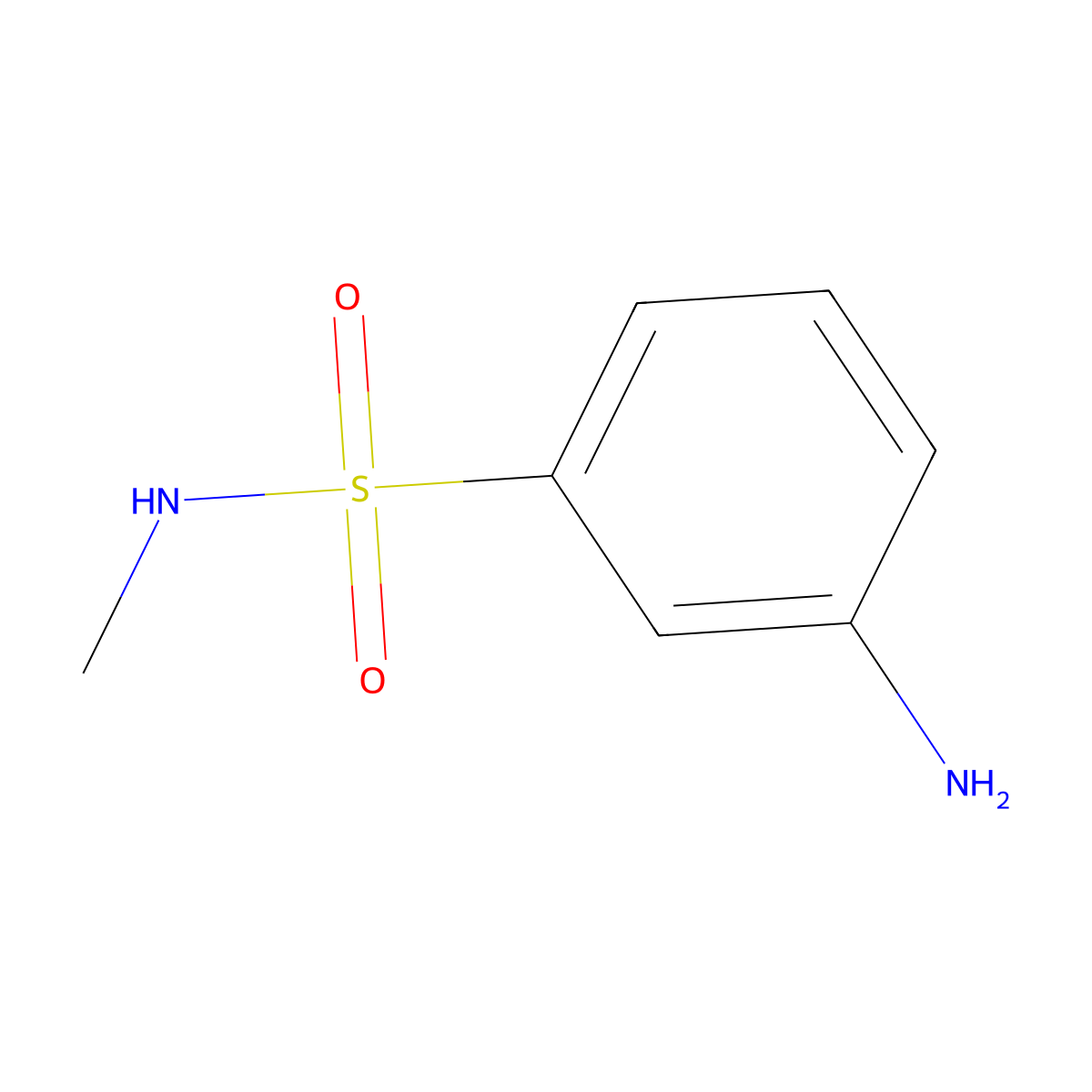 3-amino-N-methylbenzenesulfonamide molecular structure, CAS 459434-40-3