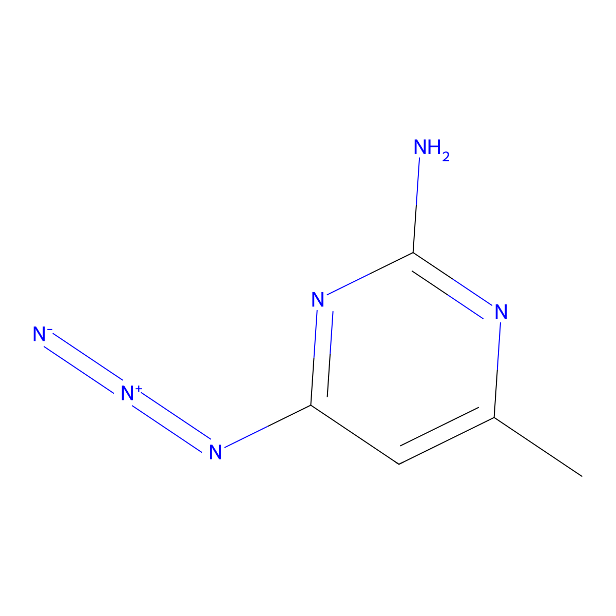 4-Azido-6-methylpyrimidin-2-amine molecular structure, CAS 459437-59-3