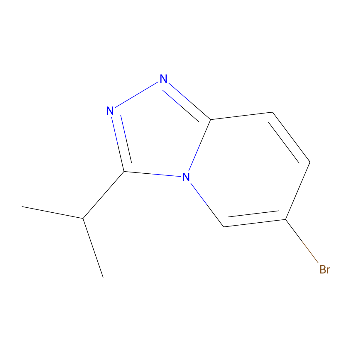 6-Bromo-3-isopropyl-[1,2,4]triazolo[4,3-a]pyridine molecular structure, CAS 459448-06-7