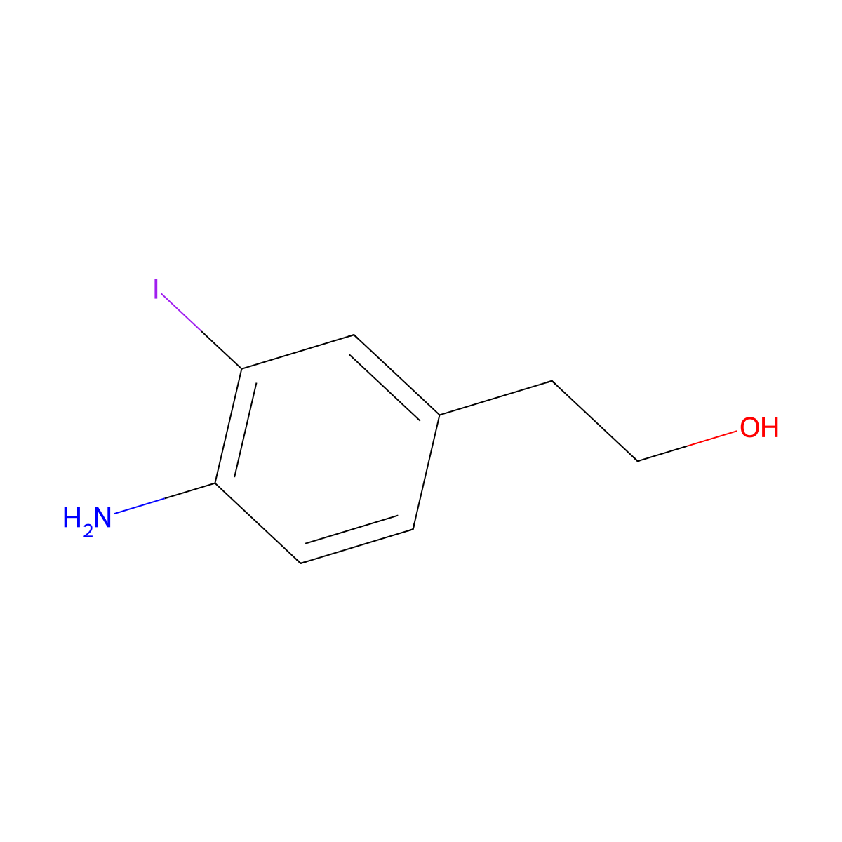 2-(4-Amino-3-iodophenyl)ethanol molecular structure, CAS 459449-11-7