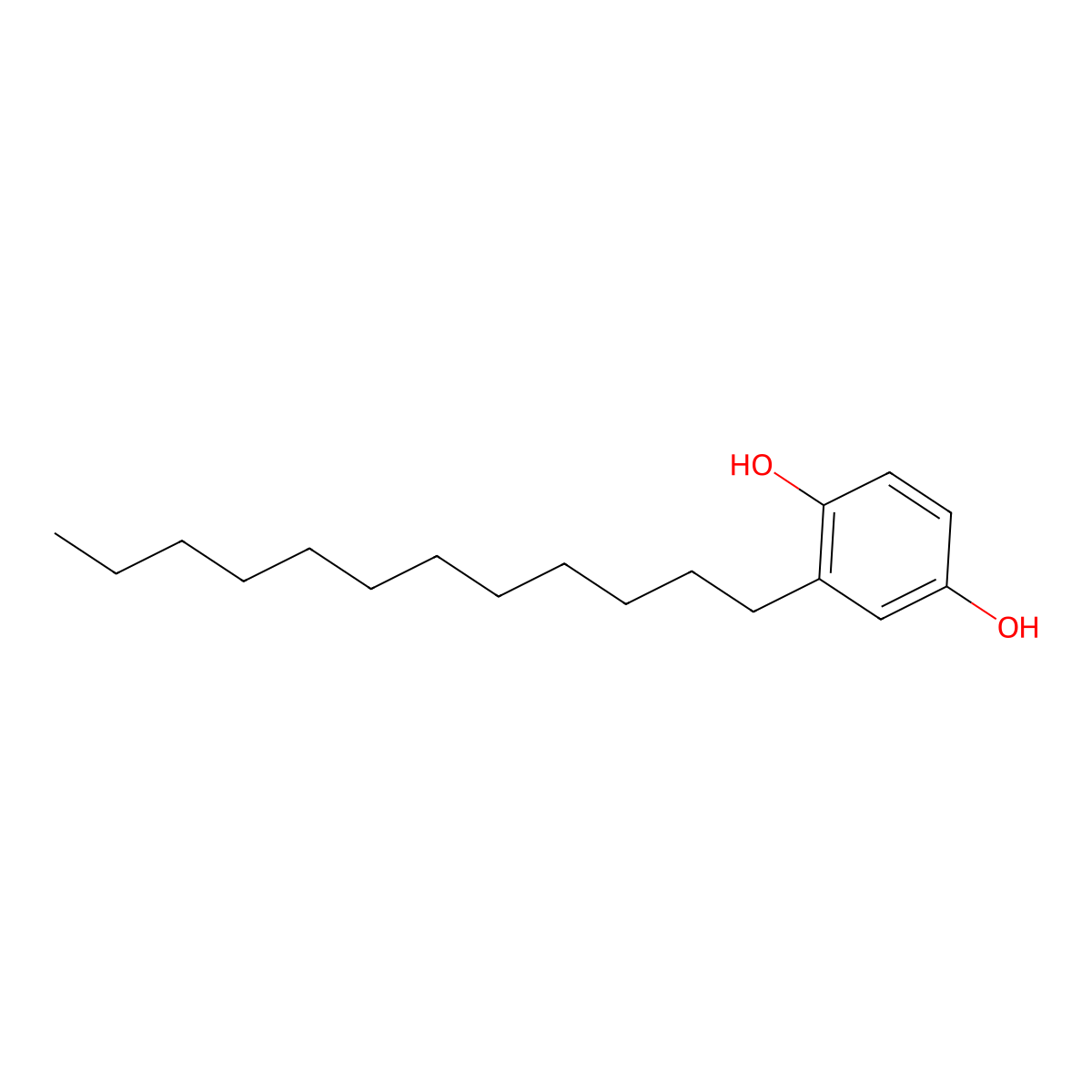 2-Dodecylbenzene-1,4-diol molecular structure, CAS 4595-23-7