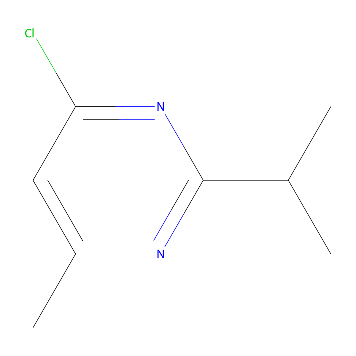 4-Chloro-6-methyl-2-(propan-2-yl)pyrimidine molecular structure, CAS 4595-69-1