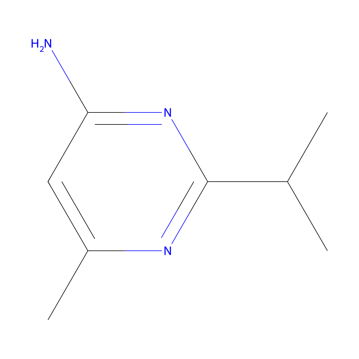 2-Isopropyl-6-methylpyrimidin-4-amine molecular structure, CAS 4595-70-4
