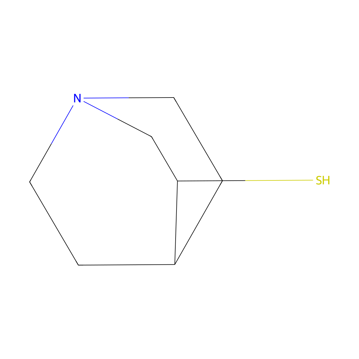 1-Azabicyclo[2.2.2]octane-3-thiol molecular structure, CAS 4595-82-8
