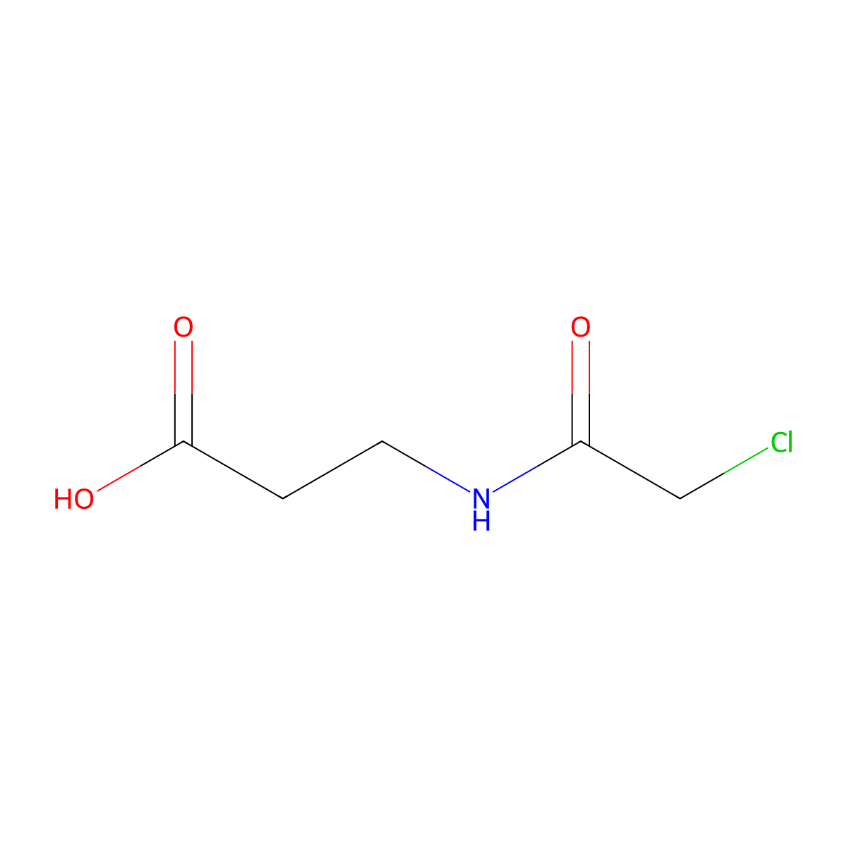 3-[(2-chloroacetyl)amino]propanoic Acid molecular structure, CAS 4596-38-7
