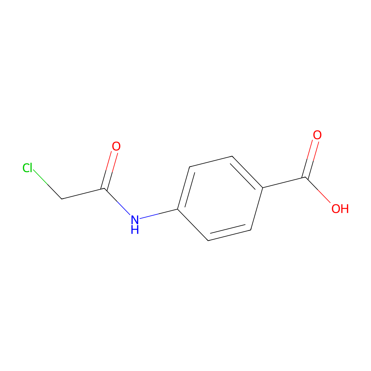 4-(2-Chloroacetamido)benzoic acid molecular structure, CAS 4596-39-8
