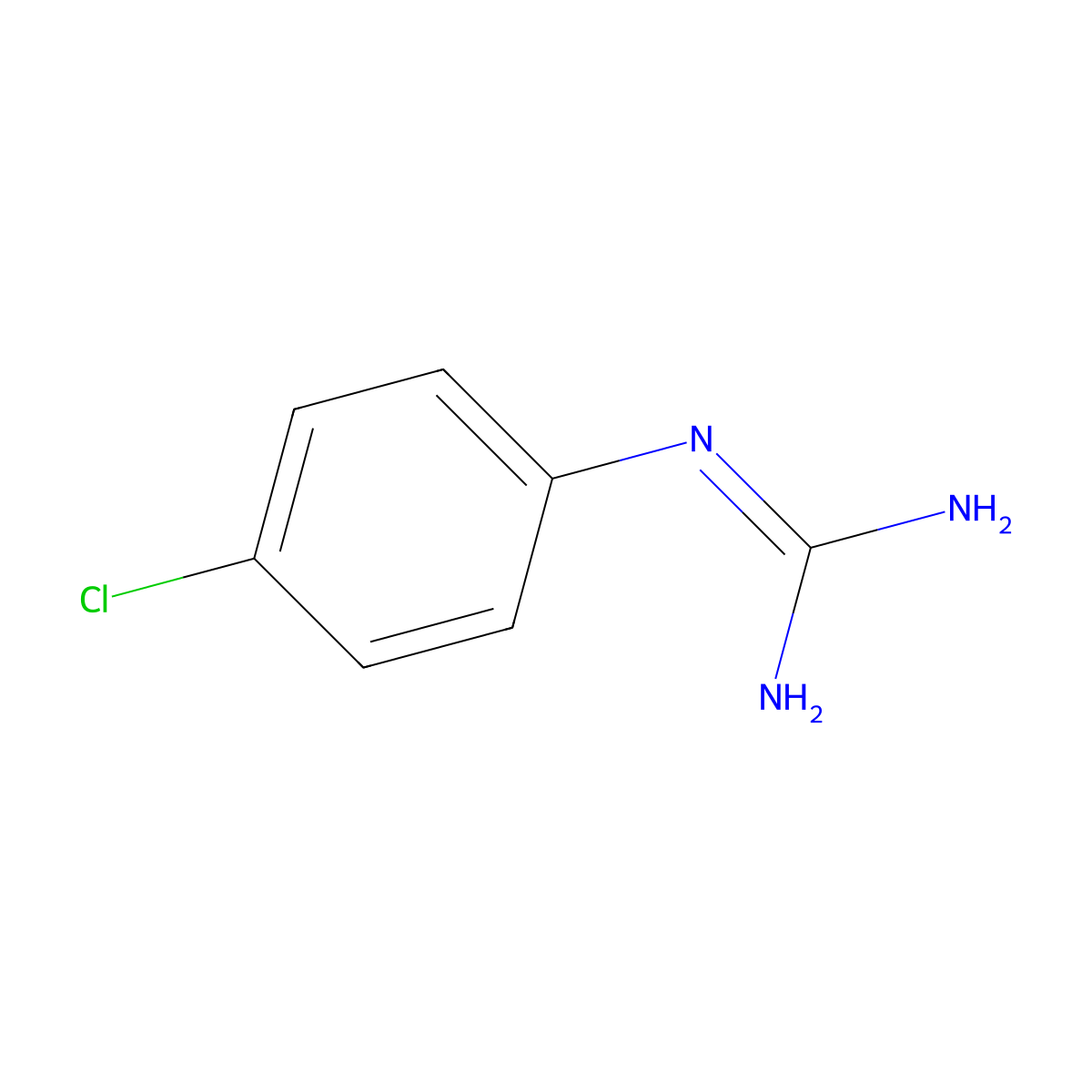 N-(4-Chlorophenyl)guanidine molecular structure, CAS 45964-97-4