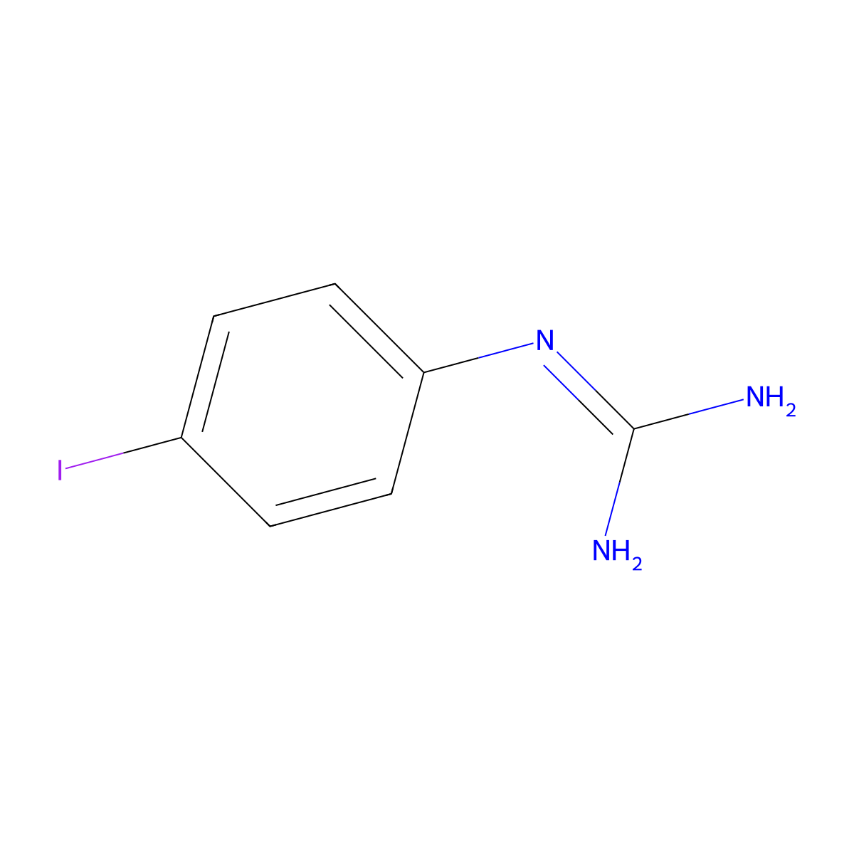 N-(4-Iodo-phenyl)-guanidine molecular structure, CAS 45964-99-6