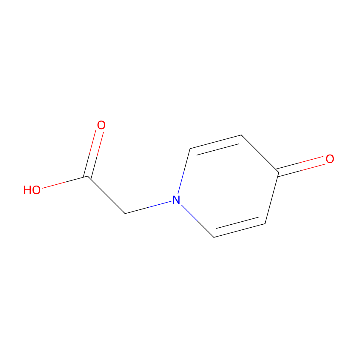 (4-oxopyridin-1(4H)-yl)acetic acid molecular structure, CAS 45965-36-4
