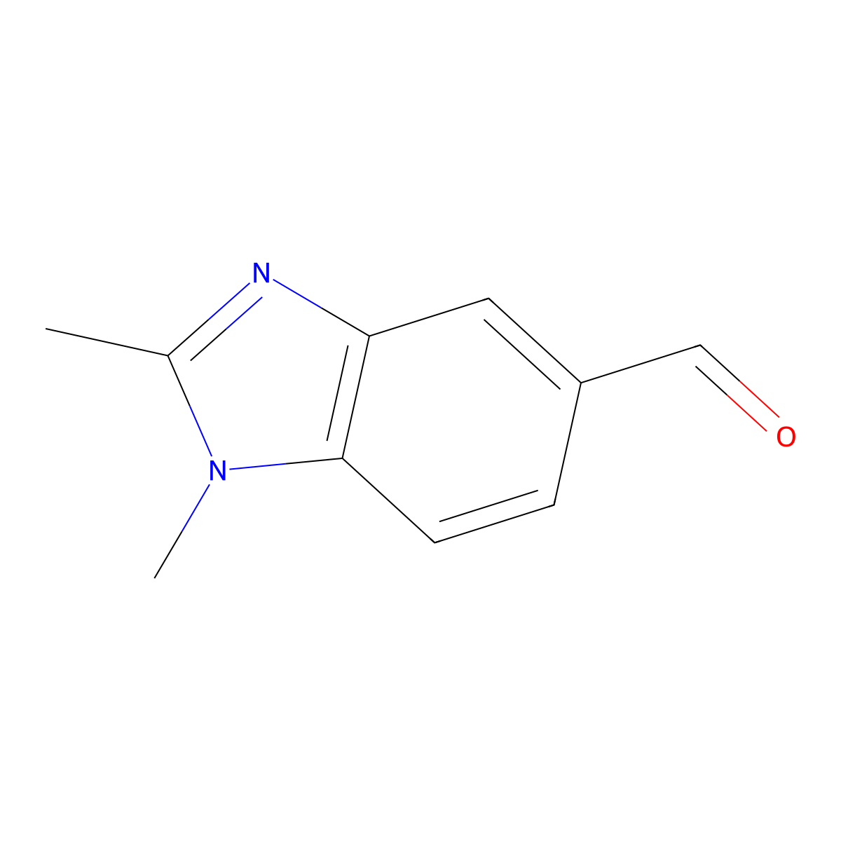 1,2-Dimethyl-1H-benzo[d]imidazole-5-carbaldehyde molecular structure, CAS 4597-21-1